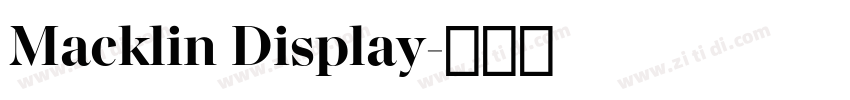Macklin Display字体转换 Macklin Display字体转换